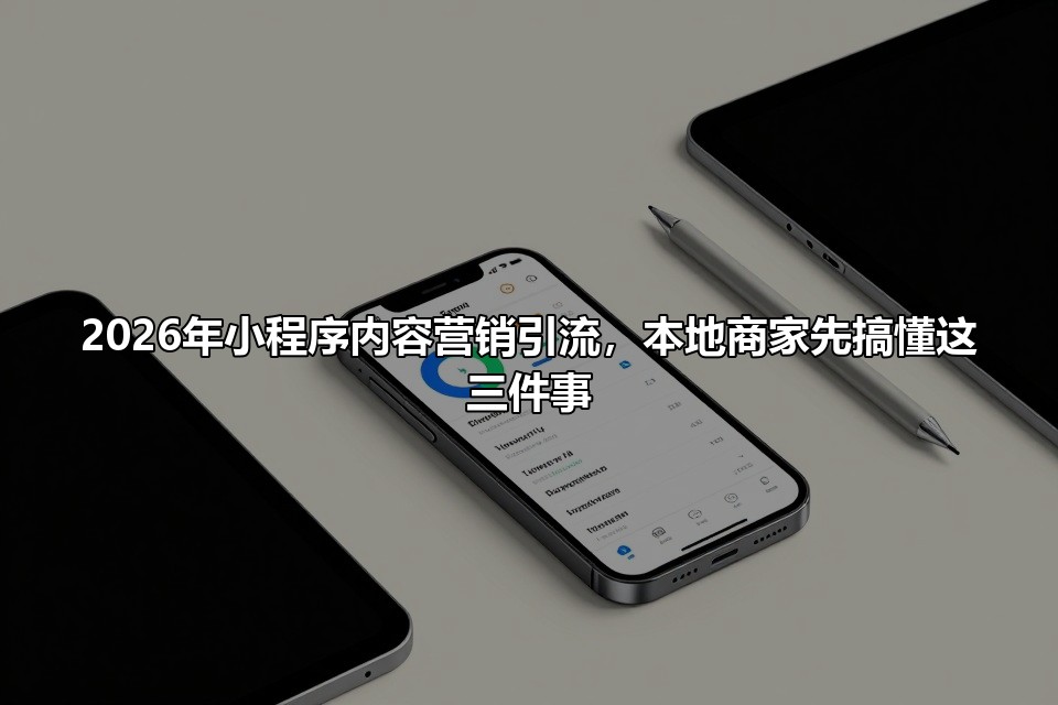 2026年小程序内容营销引流，本地商家先搞懂这三件事