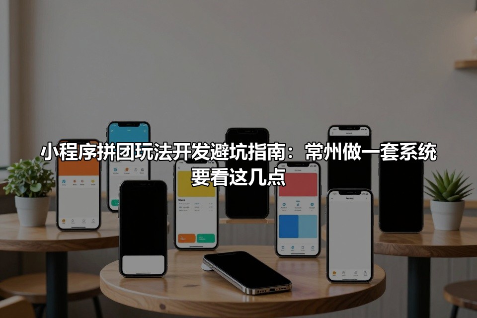 小程序拼团玩法开发避坑指南：常州做一套系统要看这几点