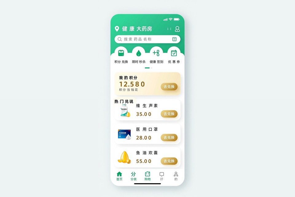 连锁药店积分商城小程序开发案例：会员积分从手工台账到在线兑换