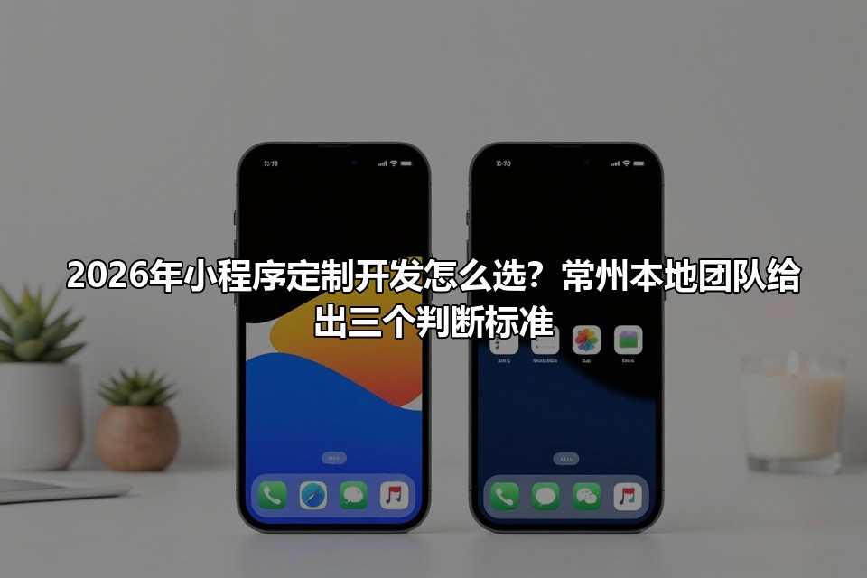 2026年小程序定制开发怎么选？常州本地团队给出三个判断标准