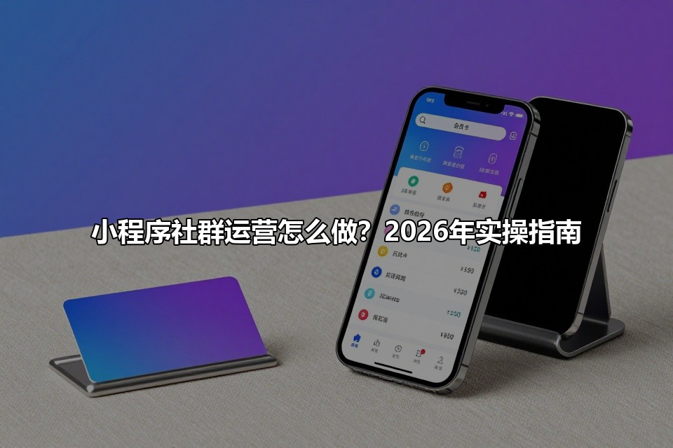 小程序社群运营怎么做？2026年实操指南