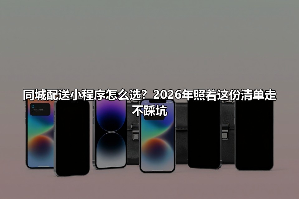 同城配送小程序怎么选？2026年照着这份清单走不踩坑