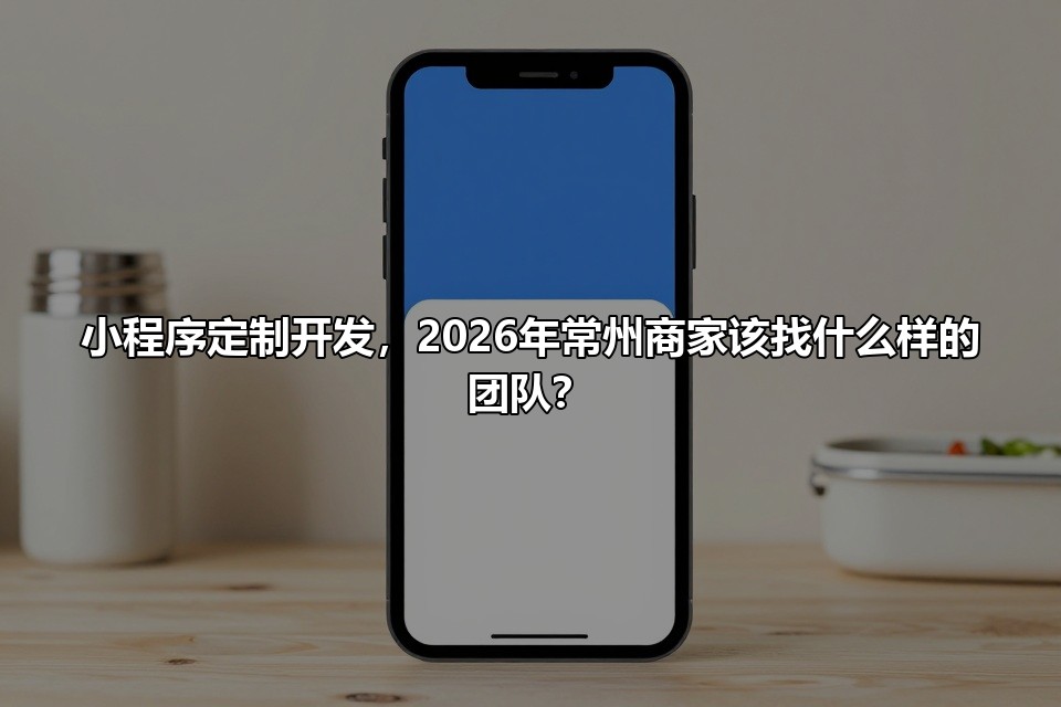 小程序定制开发，2026年常州商家该找什么样的团队？