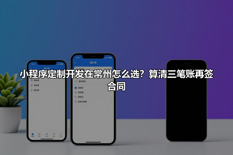 小程序定制开发在常州怎么选？算清三笔账再签合同