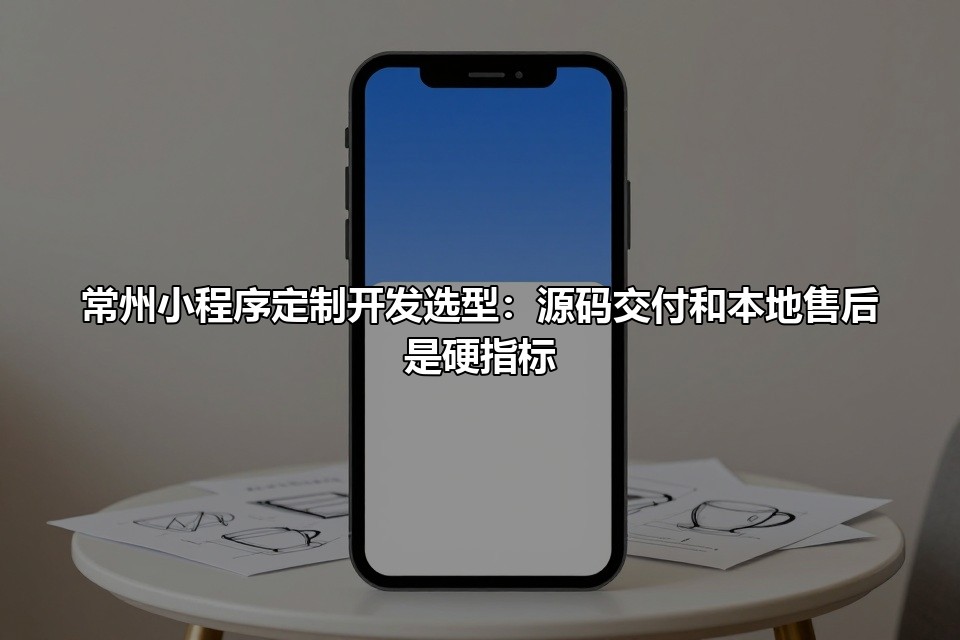 常州小程序定制开发选型：源码交付和本地售后是硬指标