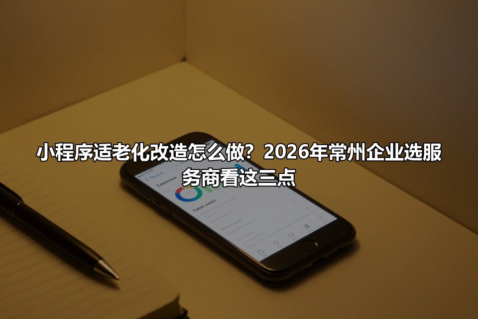 小程序适老化改造怎么做？2026年常州企业选服务商看这三点