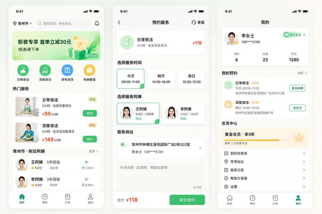 家政保洁服务小程序开发案例：从电话排班到自动调度