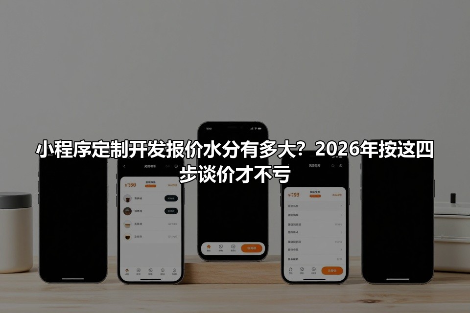 小程序定制开发报价水分有多大？2026年按这四步谈价才不亏