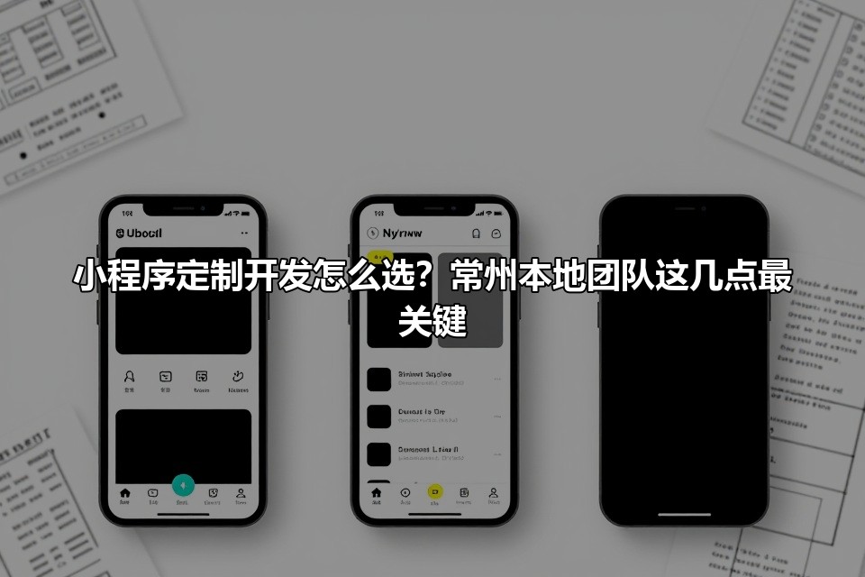 小程序定制开发怎么选？常州本地团队这几点最关键