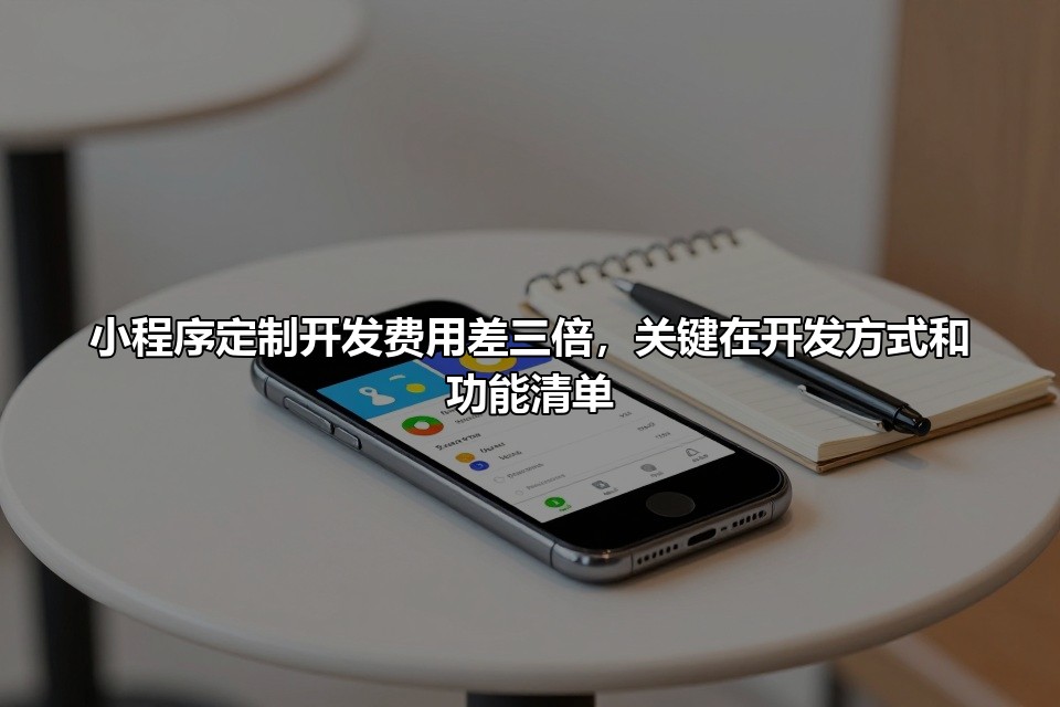 小程序定制开发费用差三倍，关键在开发方式和功能清单