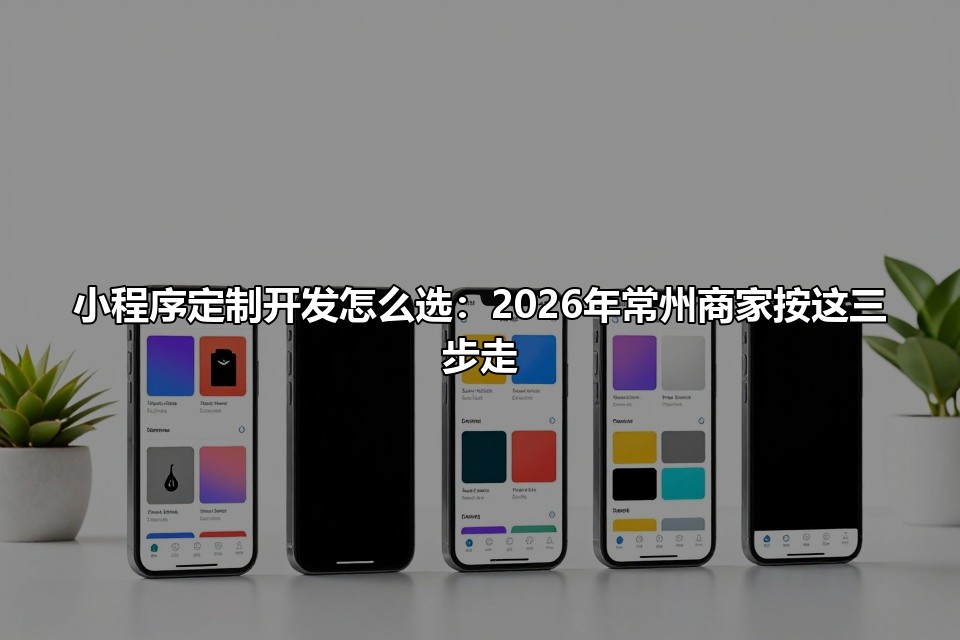 小程序定制开发怎么选：2026年常州商家按这三步走