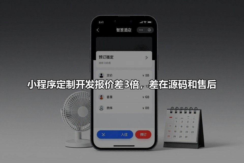 小程序定制开发报价差3倍，差在源码和售后