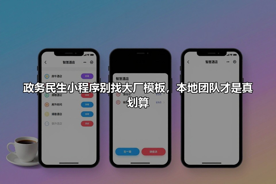 政务民生小程序别找大厂模板，本地团队才是真划算