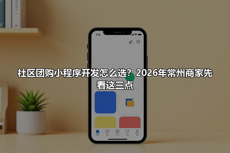 社区团购小程序开发怎么选？2026年常州商家先看这三点