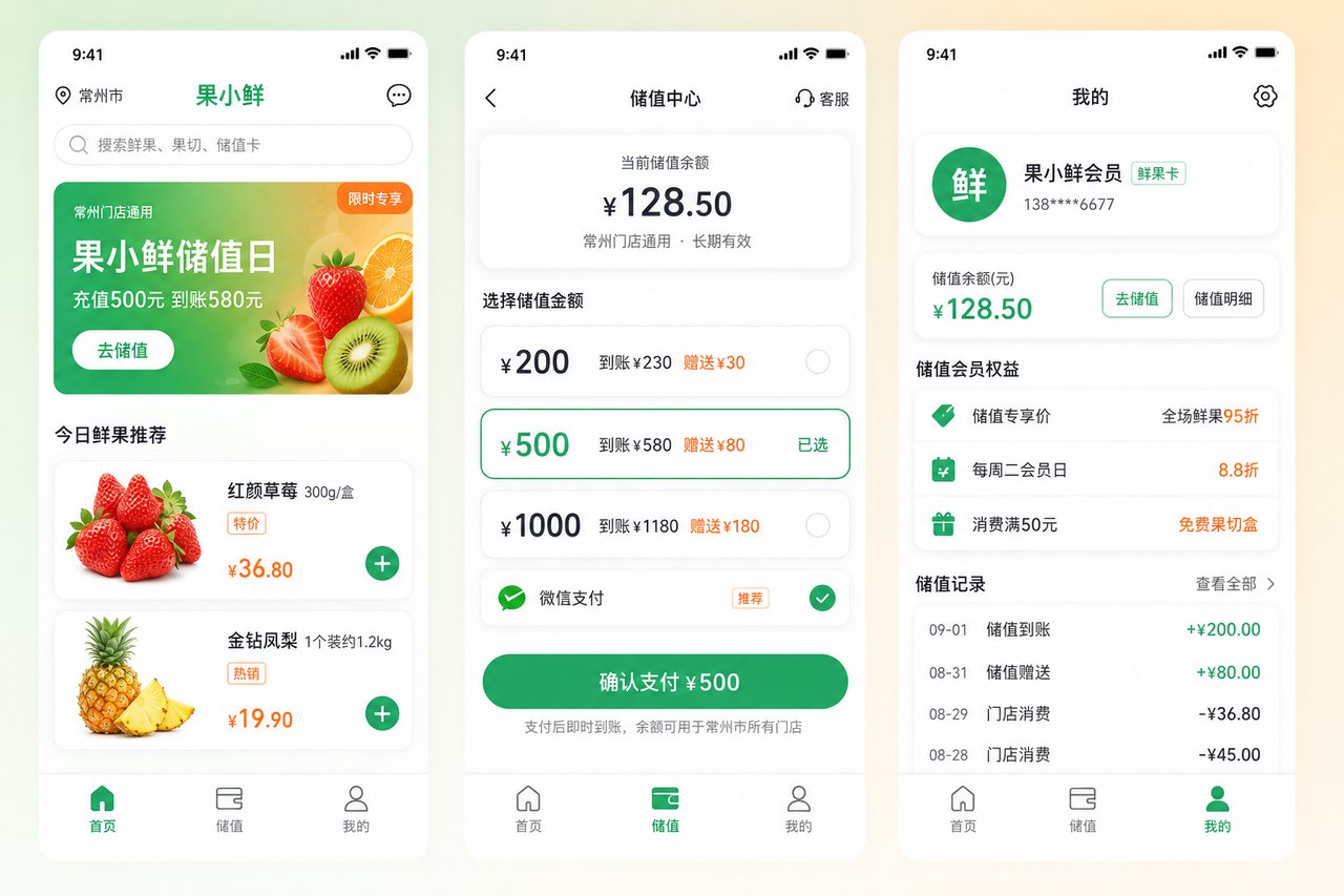 水果连锁店会员储值小程序开发案例：从手抄储值本到余额实时查