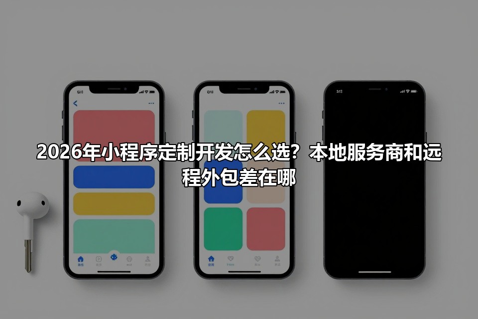 2026年小程序定制开发怎么选？本地服务商和远程外包差在哪