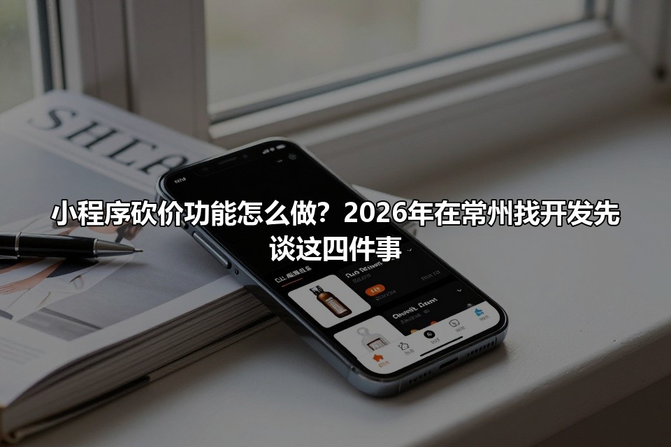 小程序砍价功能怎么做？2026年在常州找开发先谈这四件事