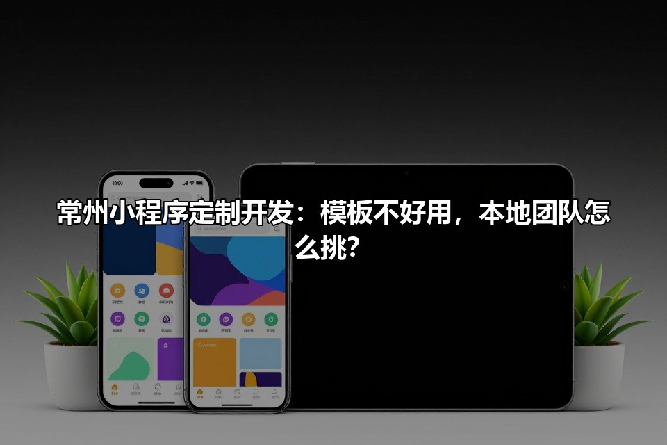 常州小程序定制开发：模板不好用，本地团队怎么挑？