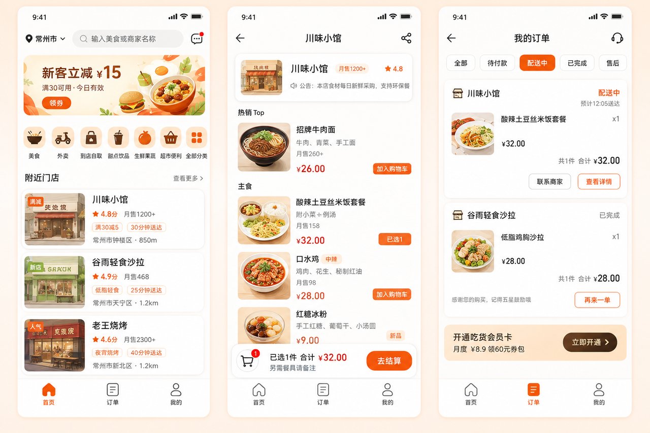 餐饮店外卖配送小程序开发案例：从电话接单到配送轨迹实时可见