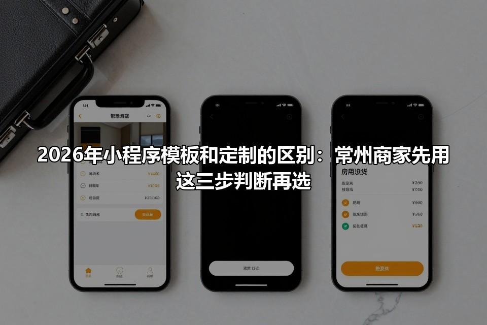2026年小程序模板和定制的区别：常州商家先用这三步判断再选