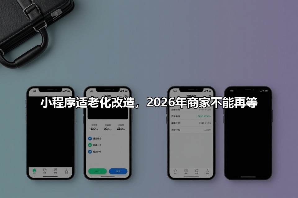 小程序适老化改造，2026年商家不能再等