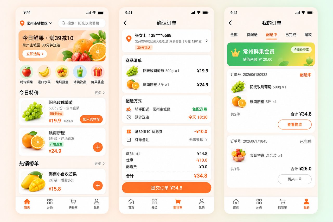 水果店外卖配送小程序开发案例：从微信群接龙到订单自动分单
