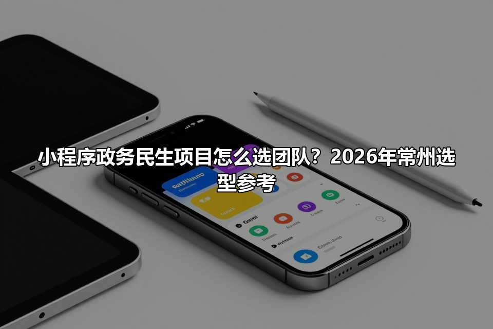 小程序政务民生项目怎么选团队？2026年常州选型参考