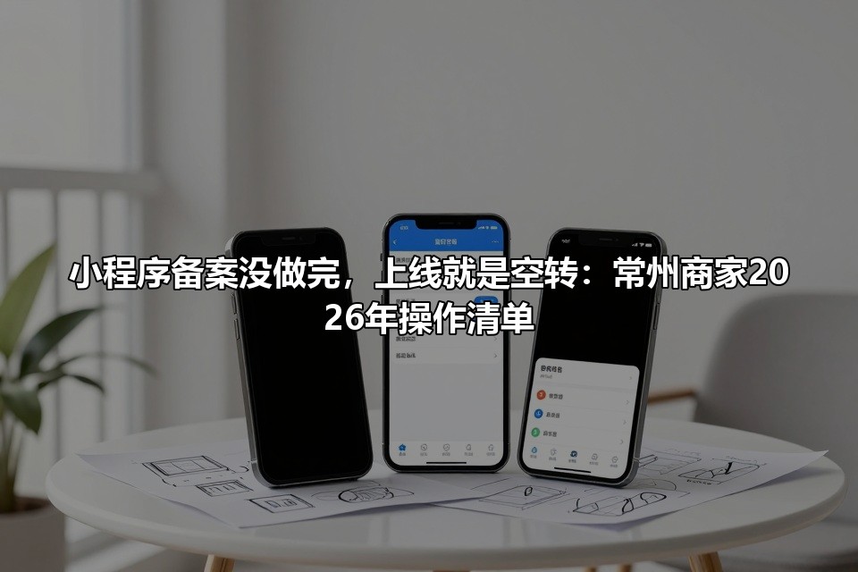小程序备案没做完，上线就是空转：常州商家2026年操作清单