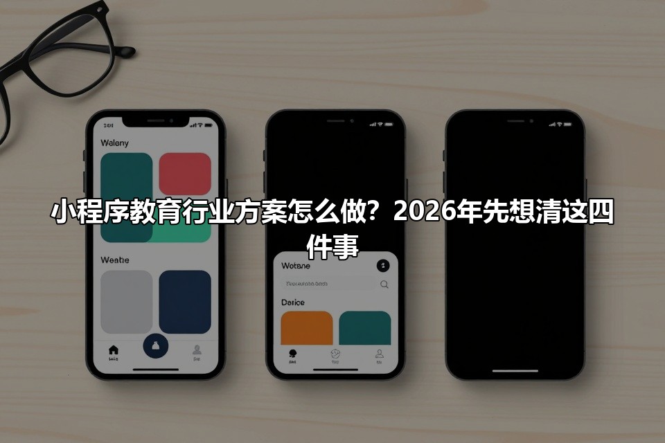 小程序教育行业方案怎么做？2026年先想清这四件事