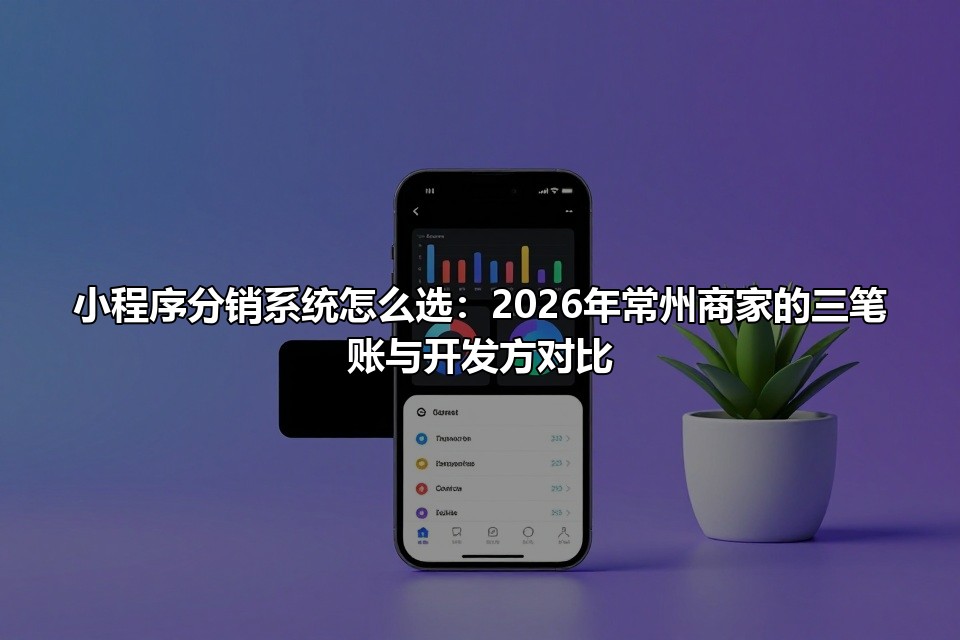 小程序分销系统怎么选：2026年常州商家的三笔账与开发方对比