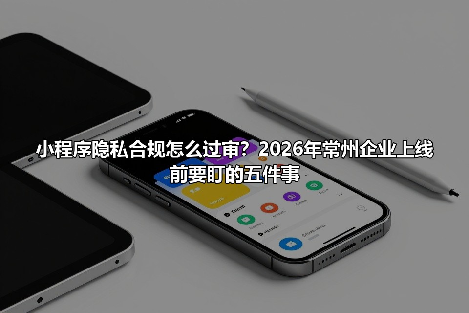 小程序隐私合规怎么过审？2026年常州企业上线前要盯的五件事