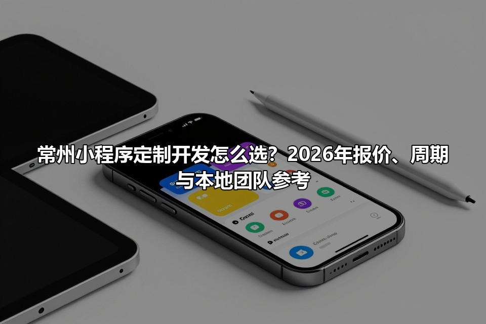 常州小程序定制开发怎么选？2026年报价、周期与本地团队参考