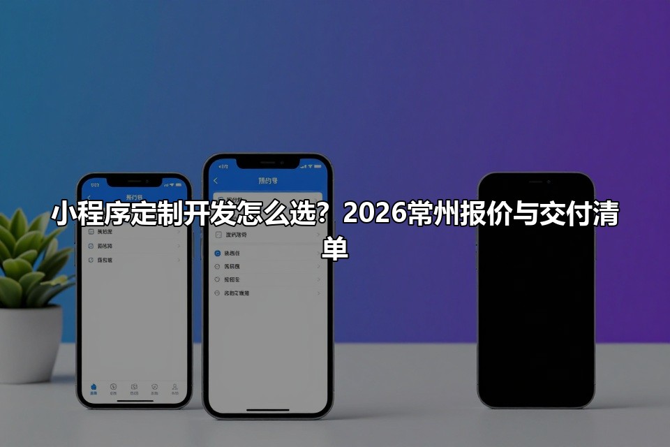 小程序定制开发怎么选？2026常州报价与交付清单