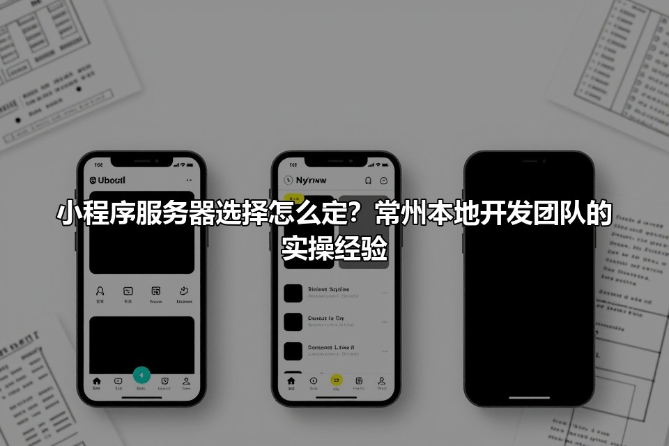 小程序服务器选择怎么定？常州本地开发团队的实操经验