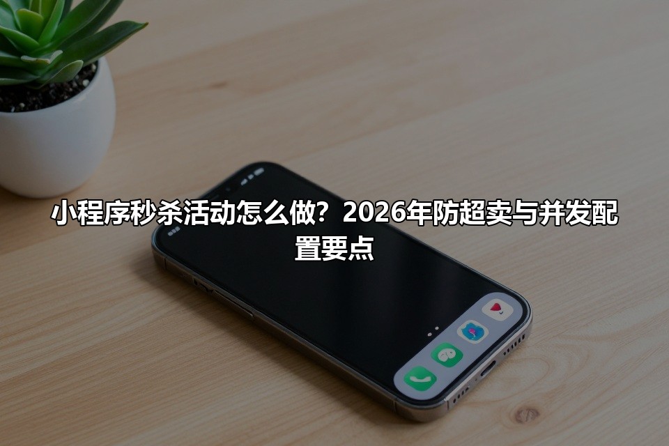 小程序秒杀活动怎么做？2026年防超卖与并发配置要点