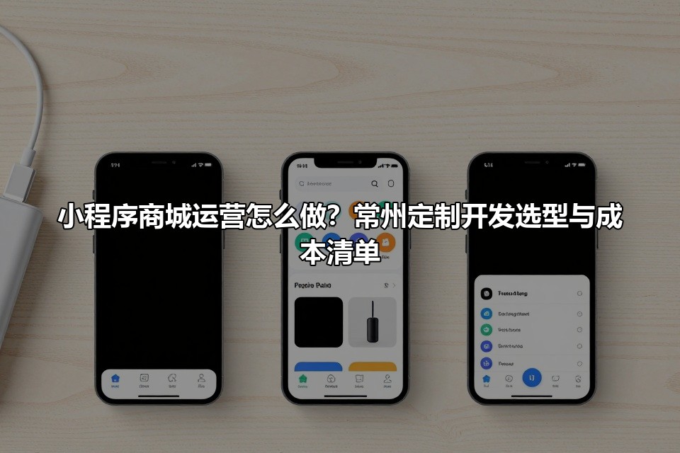 小程序商城运营怎么做？常州定制开发选型与成本清单