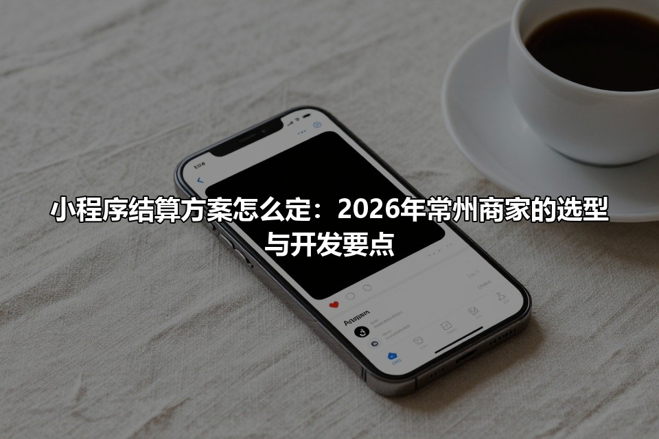 小程序结算方案怎么定：2026年常州商家的选型与开发要点