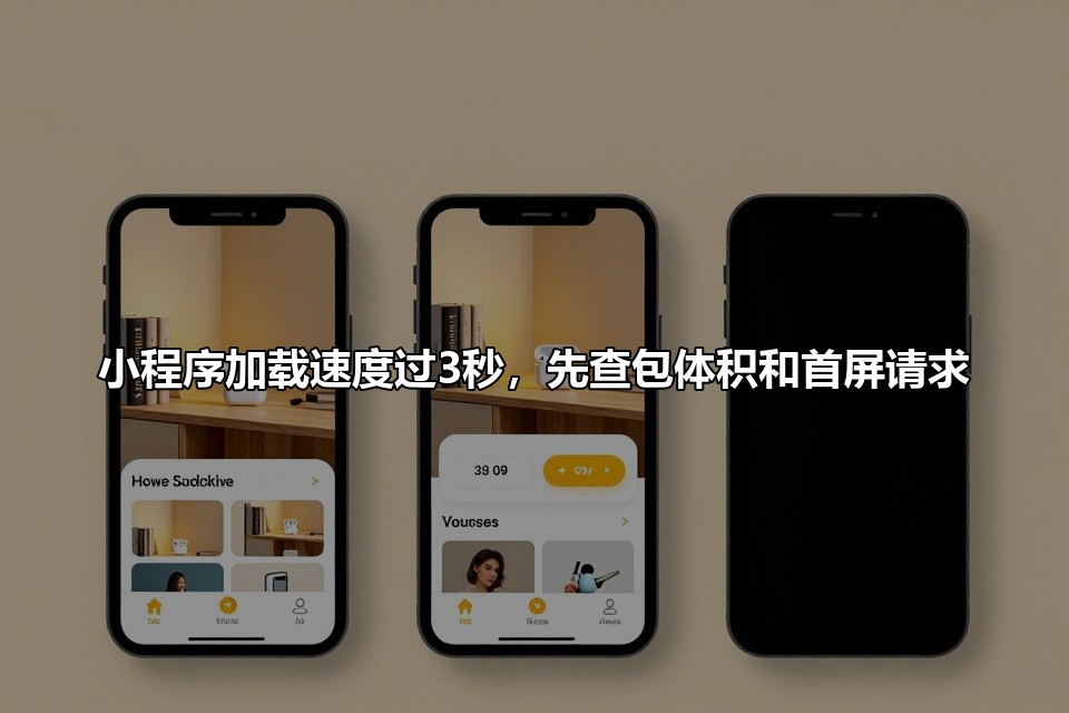小程序加载速度过3秒，先查包体积和首屏请求
