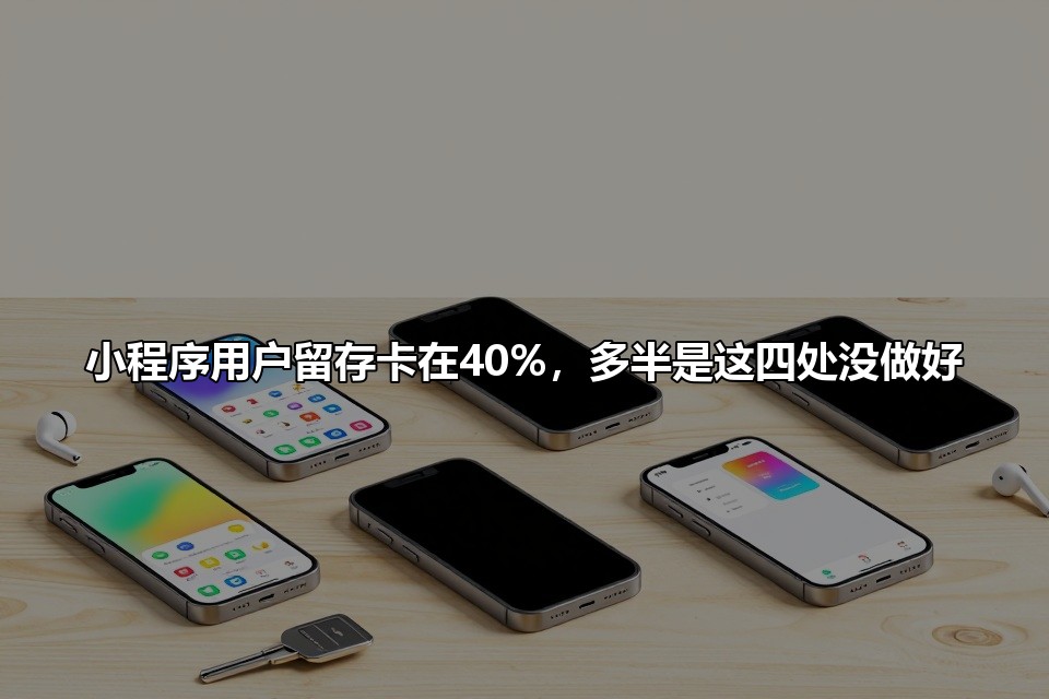 小程序用户留存卡在40%，多半是这四处没做好