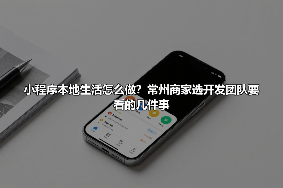 小程序本地生活怎么做？常州商家选开发团队要看的几件事