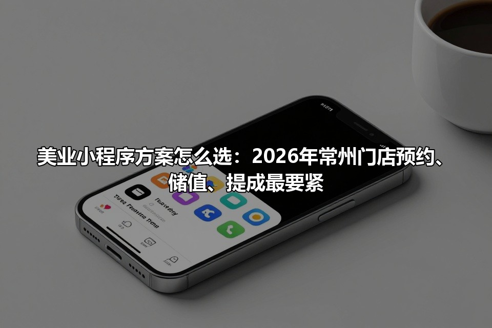 美业小程序方案怎么选：2026年常州门店预约、储值、提成最要紧