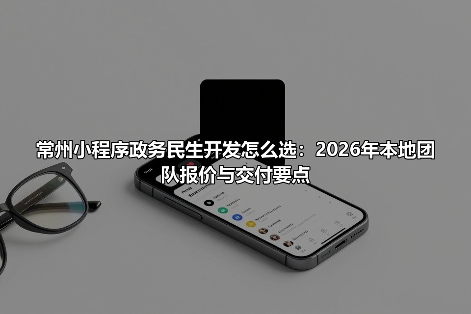 常州小程序政务民生开发怎么选：2026年本地团队报价与交付要点