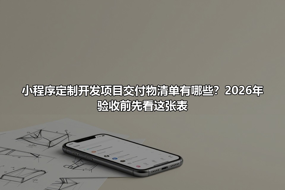 小程序定制开发项目交付物清单有哪些？2026年验收前先看这张表