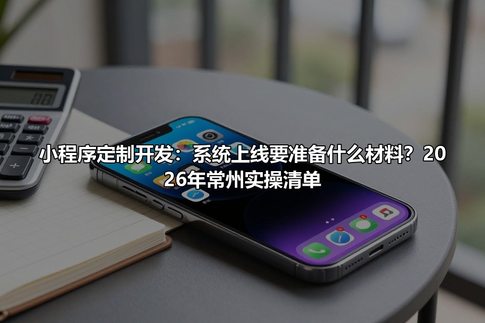 小程序定制开发：系统上线要准备什么材料？2026年常州实操清单