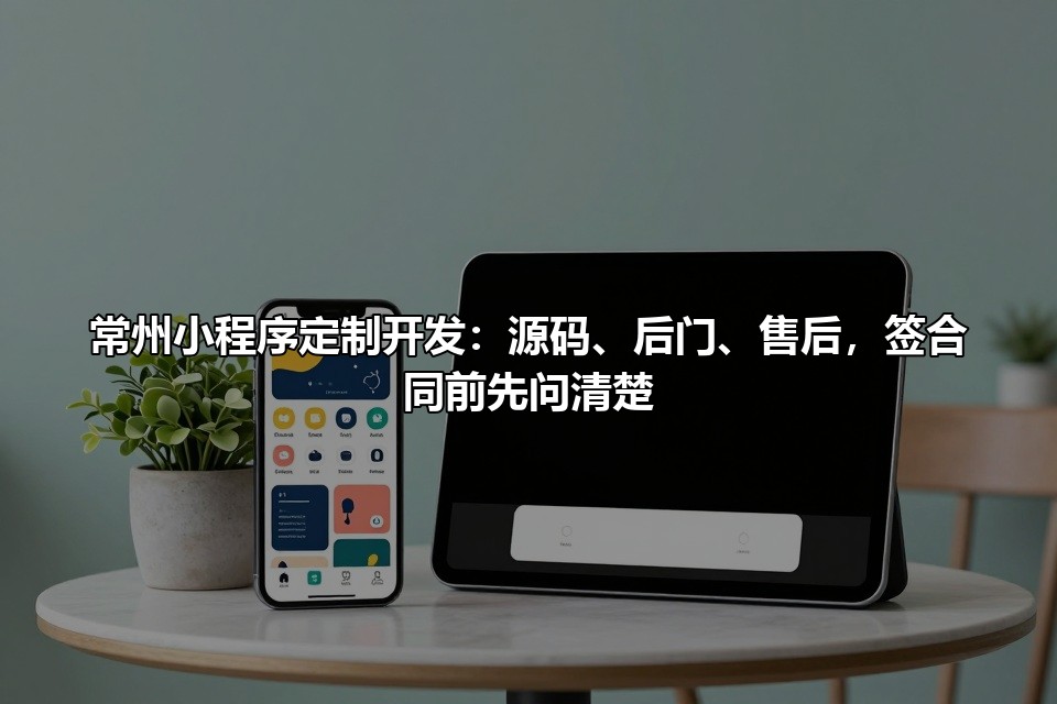 常州小程序定制开发：源码、后门、售后，签合同前先问清楚