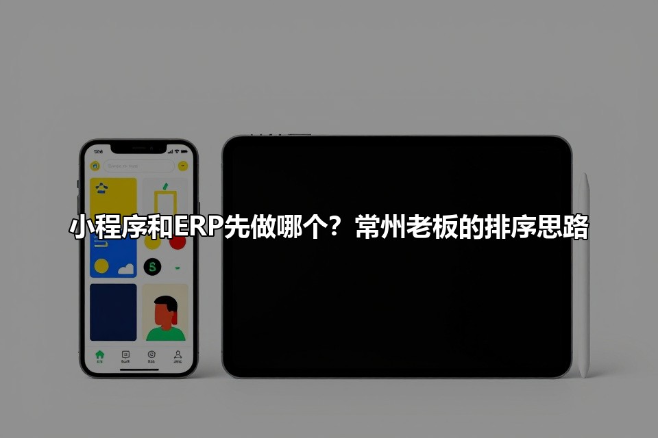 小程序和ERP先做哪个？常州老板的排序思路