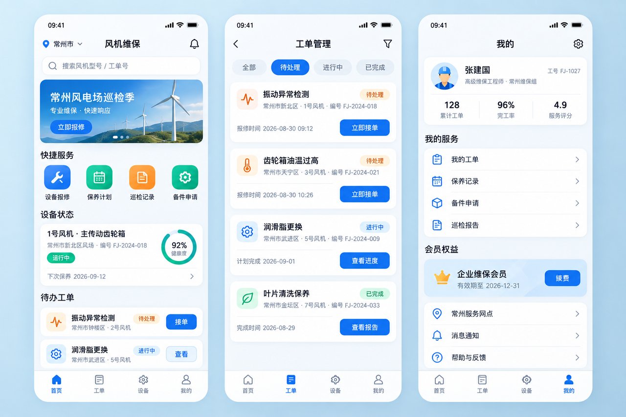 风机维保小程序开发案例:从纸质工单到扫码巡检记录自动归档