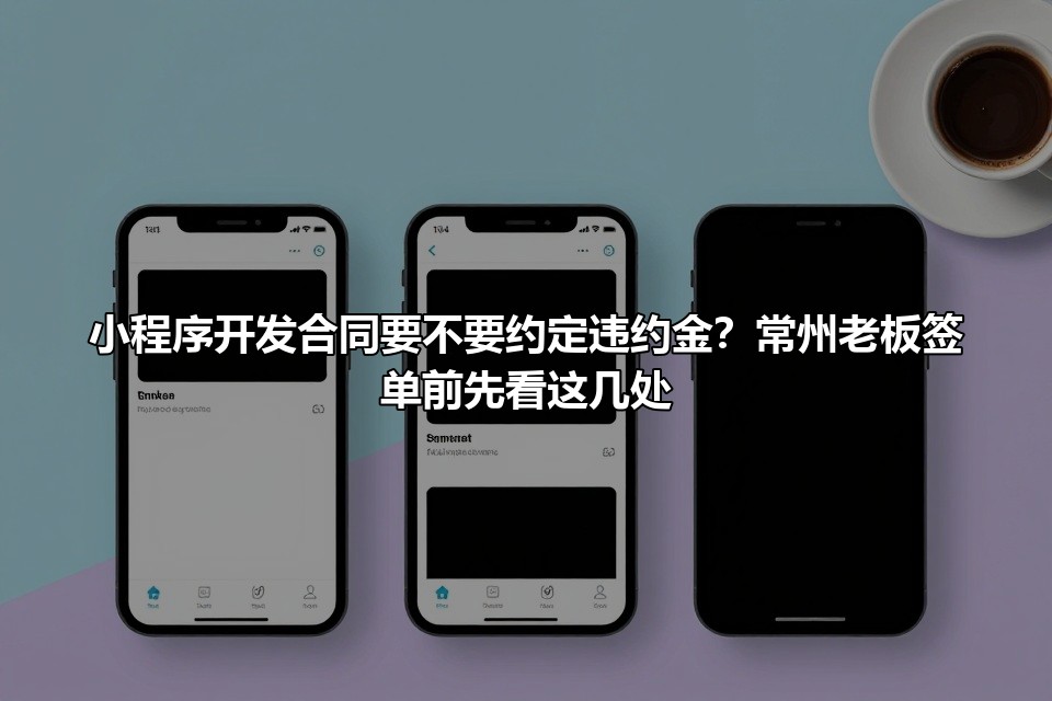 小程序开发合同要不要约定违约金？常州老板签单前先看这几处