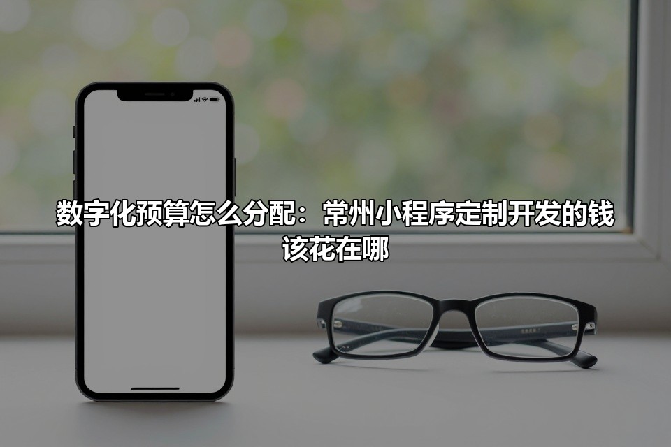 数字化预算怎么分配：常州小程序定制开发的钱该花在哪