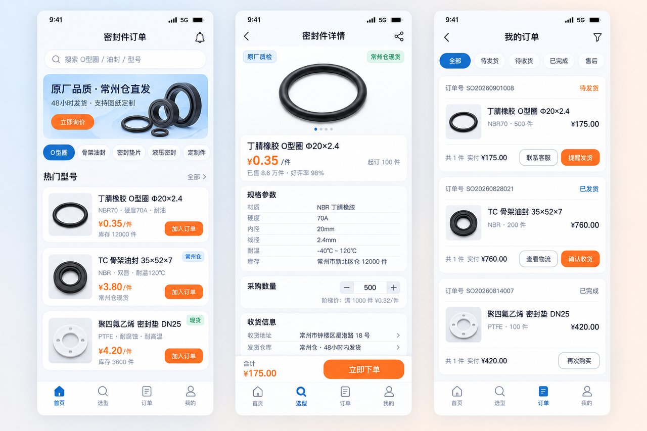 密封件订单小程序开发案例:从微信接单到规格型号自动归档